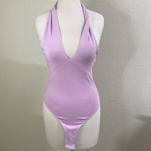 Zara pink halter‎ bodysuit NWT Medium